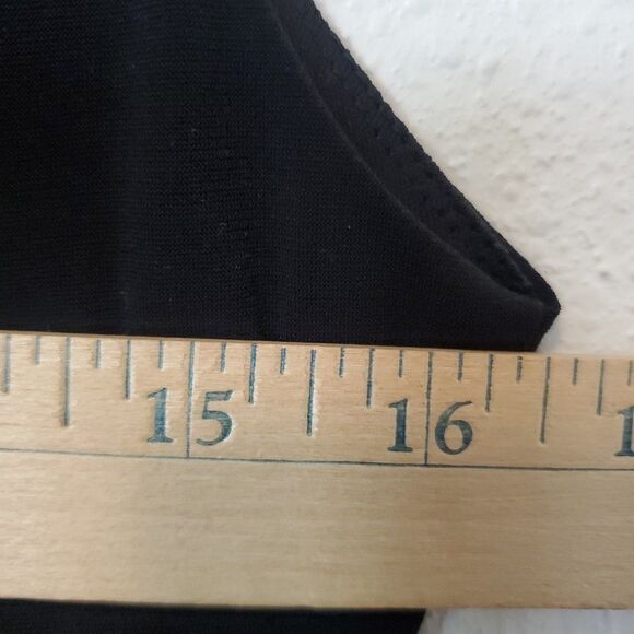 En Focus Dress Womens Size 6 Black Purple Ruffle Accent Stretch Cocktail - Picture 11 of 13